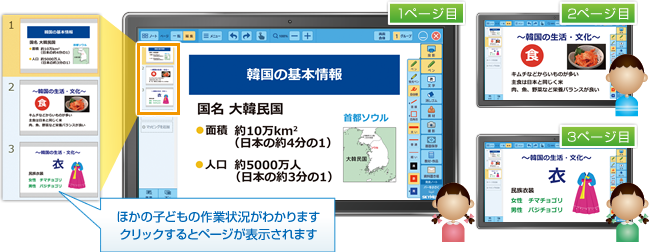 デジタルワークシート画面イメージ図：試行錯誤しながら