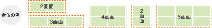 縦・横それぞれ3台、最大9台までの画面の合体に対応